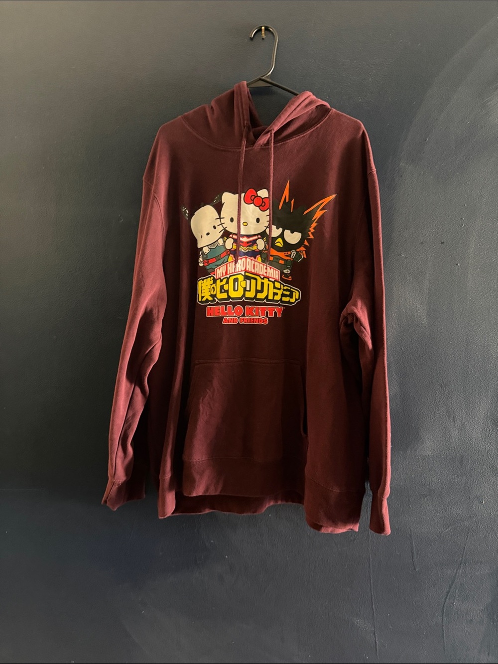 Hello Kitty Maroon Graphic Crewneck Sweater